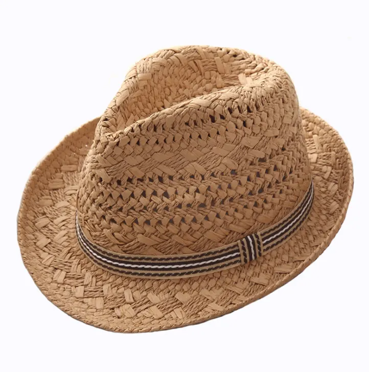 Straw Hat Parent-child Breathable Jazz Hat Tide British Top