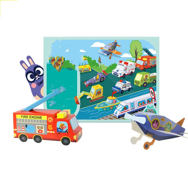 Children's Handmade Toys 3D Three-Dimensional Animal Shape Origami in Chinese And English DIY Paste Fun Paper-Cutting
