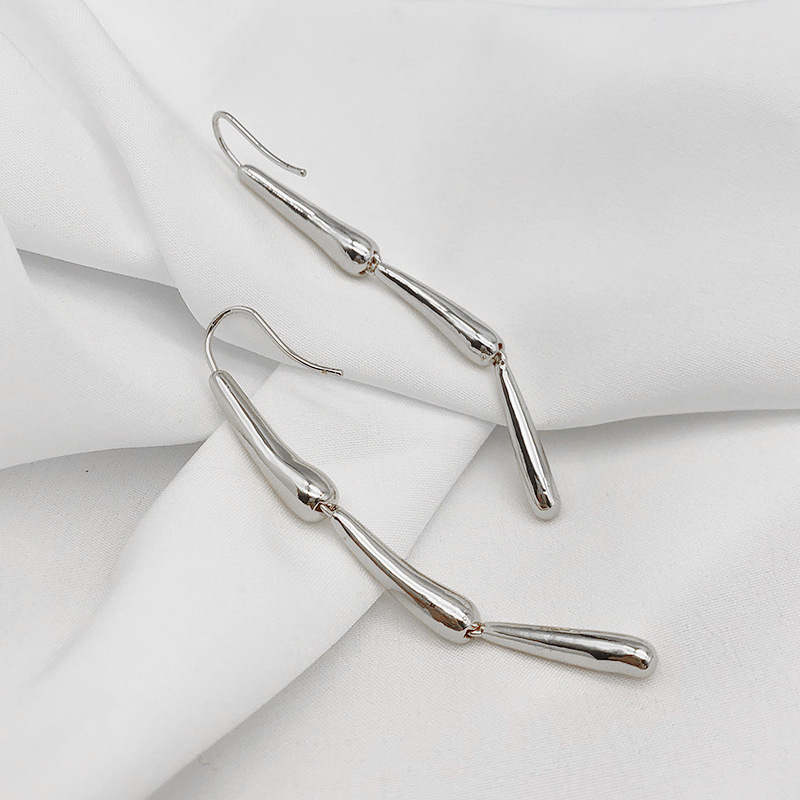 Personalized Joint Stitching Earrings Glossy