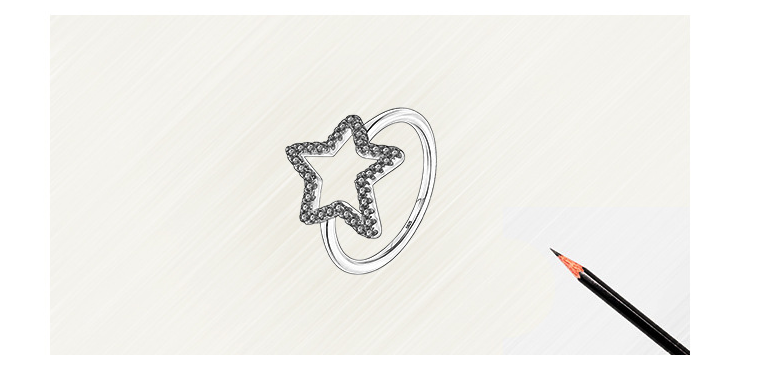 Pure Silver Japanese And Korean Light Luxury Micro Crystal Ring For Women