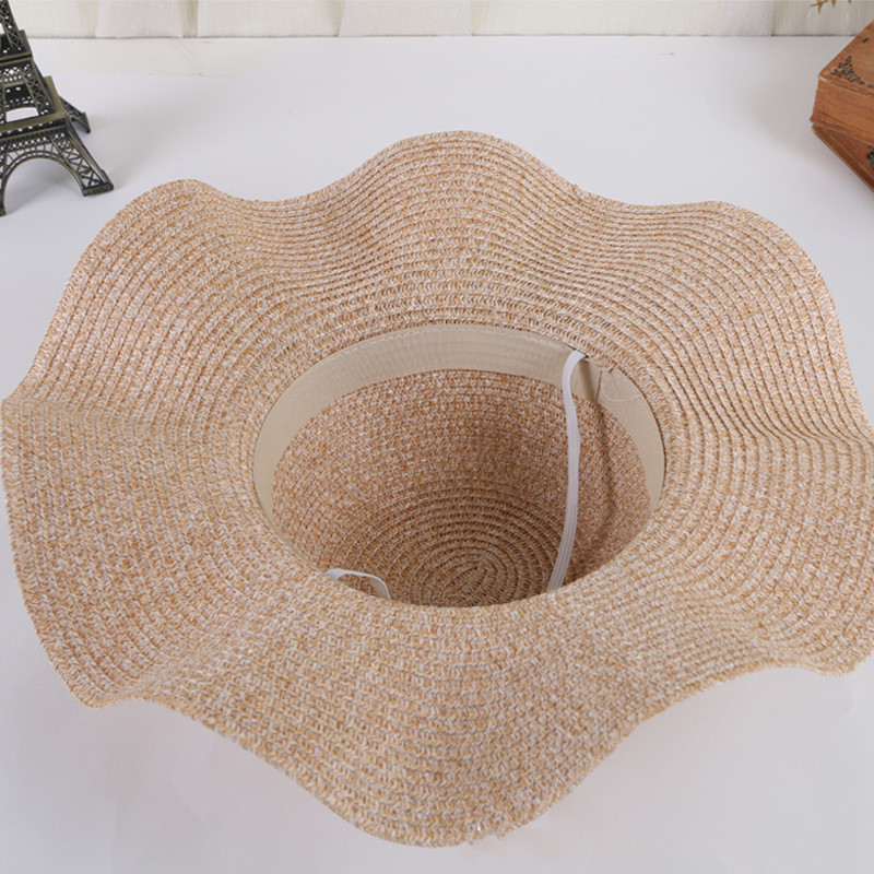 New Hat Three Big Flowers Big Along The Wave Side Female Summer Outdoor Sunshade Beach Hat