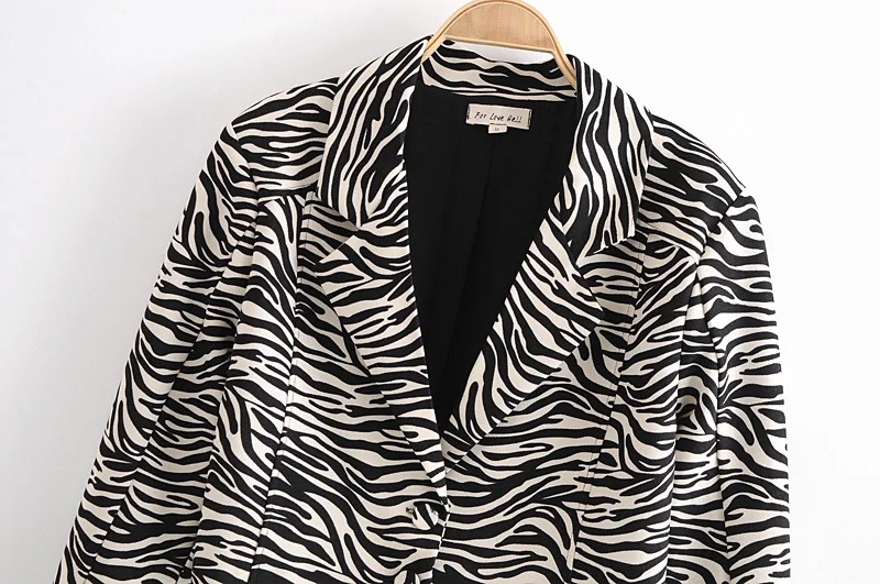 Animal Pattern Jacquard Short Two-Button Suit Jacket Slim Halter Strap Dress Suit Women