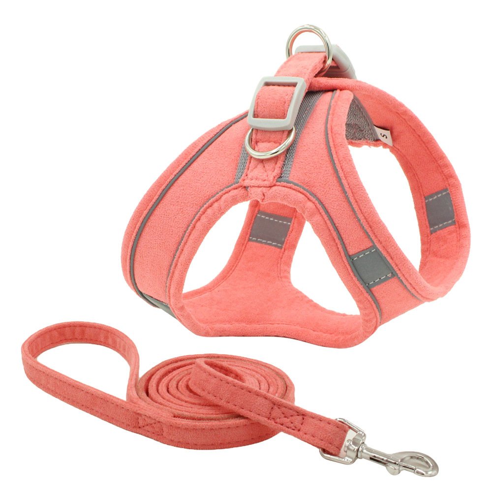 Title 3, Suede Pet Chest Harness Reflective and Breathab...