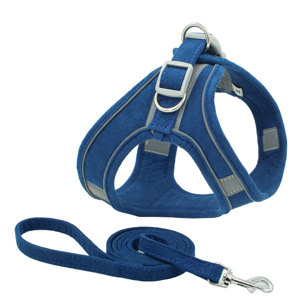 Title 5, Suede Pet Chest Harness Reflective and Breathab...