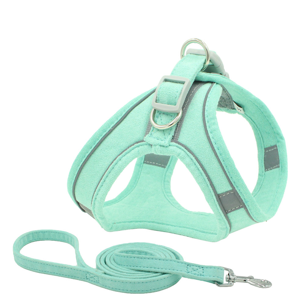 Title 4, Suede Pet Chest Harness Reflective and Breathab...