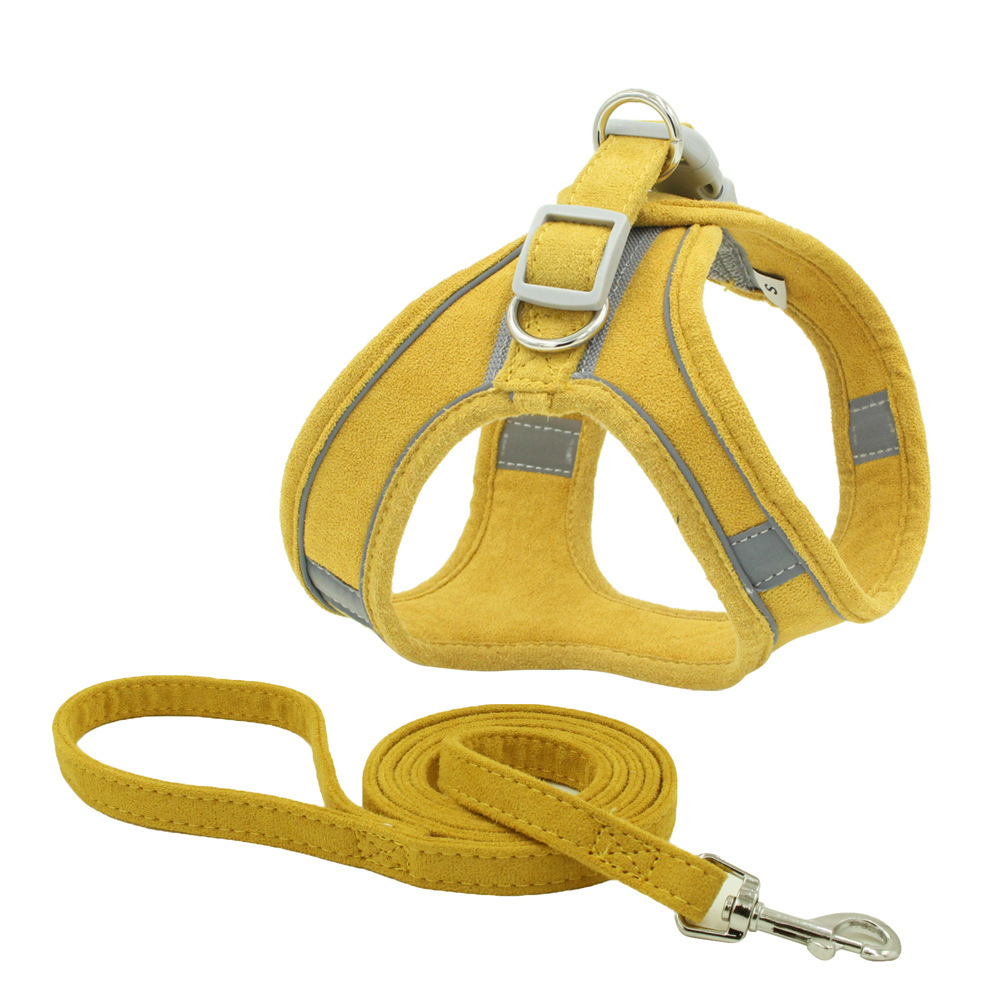 Title 6, Suede Pet Chest Harness Reflective and Breathab...