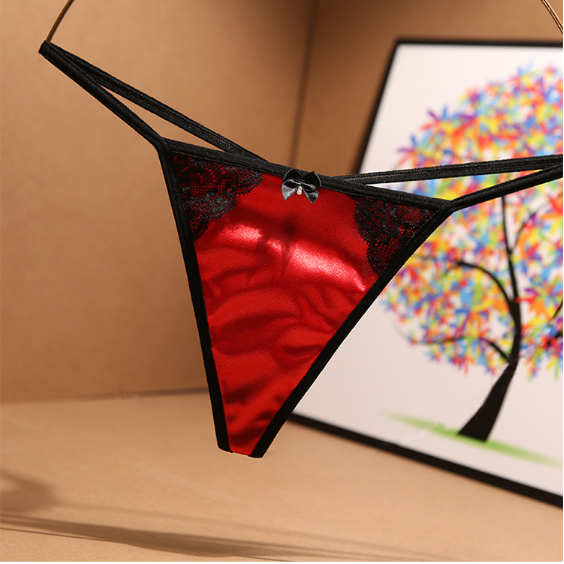 Title 1, String femme sexy en satin de soie, chaud, styl...