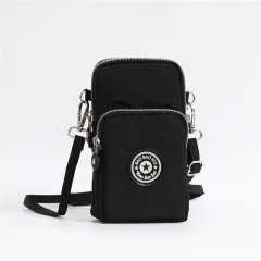 Mobile Phone Bag, Coin Purse, Mini Bag, Messenger Bag, Fabric Mobile Phone Bag, Hanging Neck, Wrist Bag, Arm Phone Bag - Black - View 1