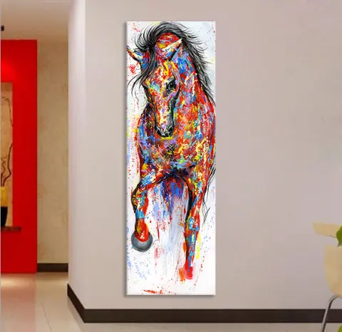 Supply Porch Corridor Watercolor Horse Paintings Home Decoration Painting