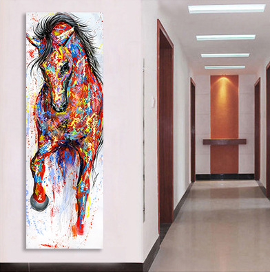 Factory Direct Supply Porch Corridor Watercolor Horse Paintings Home Decoration Painting Living Room Porch Paintings Frameless Painting Core — foto 6