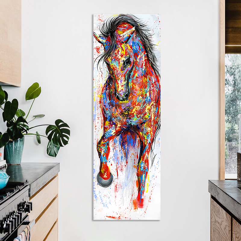 Factory Direct Supply Porch Corridor Watercolor Horse Paintings Home Decoration Painting Living Room Porch Paintings Frameless Painting Core — foto 2