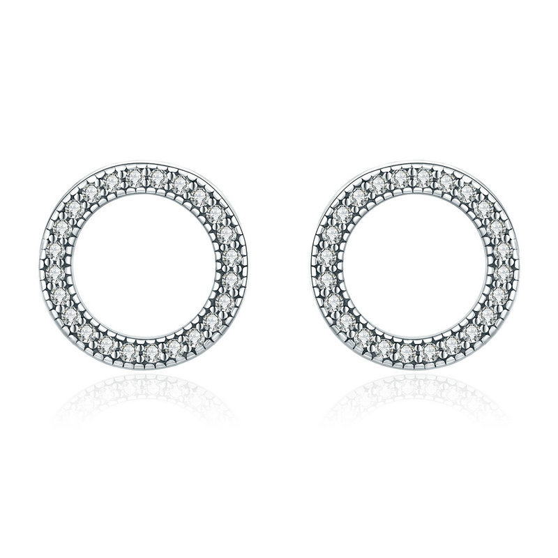 Heart-Shaped Stud Earrings With Gemstones