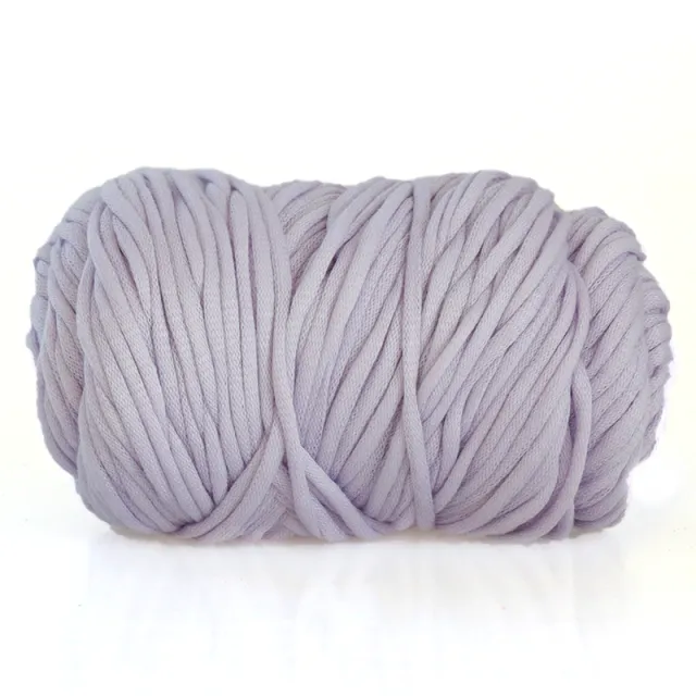 Hand Woven Slippers Thick Wool Thick Yarn Core Filled Cotton Yarn Ball Light Purple - Shop at LoveMi