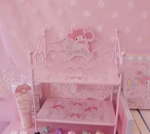 Melody Love Storage Rack Melody Small Iron Frame Melody Shelf Pink - Shop at LoveMi