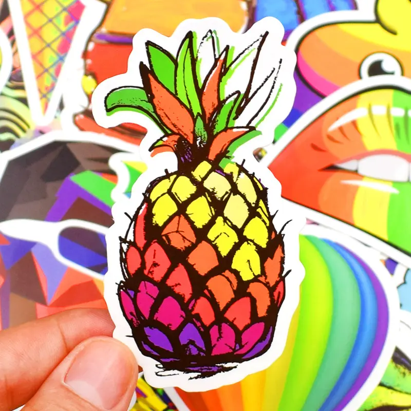 50 Rainbow Stickers, Body Amazon Explosive Laptop