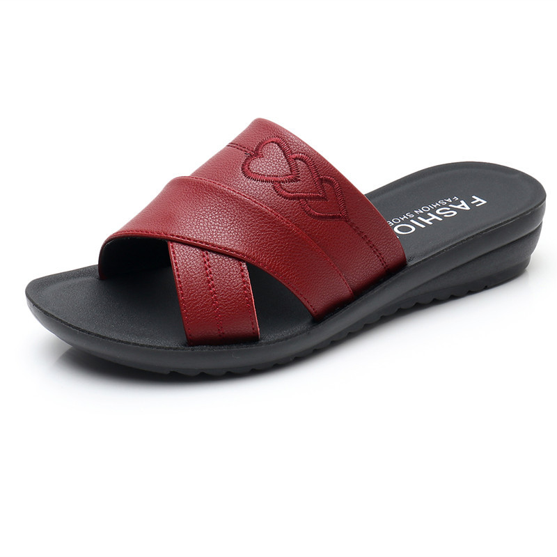Mother'S Sandals Women'S Leather Summer Outer Wear