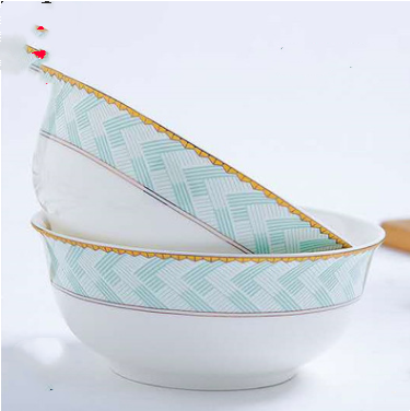  Bowl Household Tableware Ceramic Dishes Plate Single Free Matching Rice Bowl Set Bowl Gift Bone China Noodle Soup Bowl