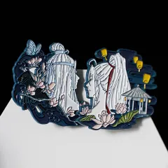 Kaze Mo Dao Patriarch Animation Leadership Metal Badge Wei Wuxian Lan Wangji Peripheral - As Shown - View 1