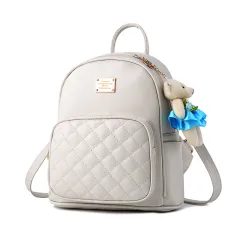 Autumn And Winter New Backpack College Style Casual Backpack Korean Fashion Trendy Ladies Bag Bear School Bag On Behalf Of - Cream - View 1