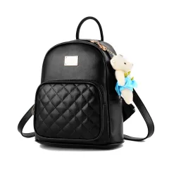 Autumn And Winter New Backpack College Style Casual Backpack Korean Fashion Trendy Ladies Bag Bear School Bag On Behalf Of - Black - View 1
