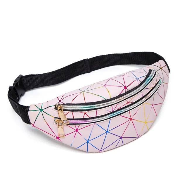 New Product Crossbody Shoulder Bag, Lady Chest Bag, Personalized Laser Belt Bag Pink - Shop at LoveMi