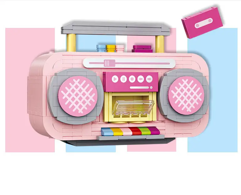Small Particle Building Blocks Pink Mini Tape
