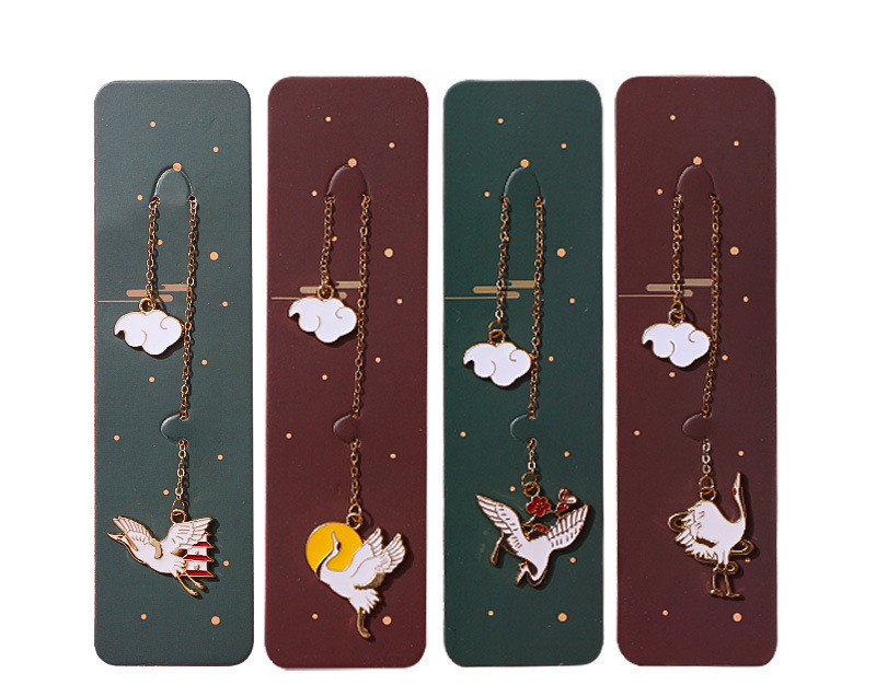 Exquisite Literature And Art Metal Pendant Bookmark Little Fresh Blue Whale Cute Creative Student