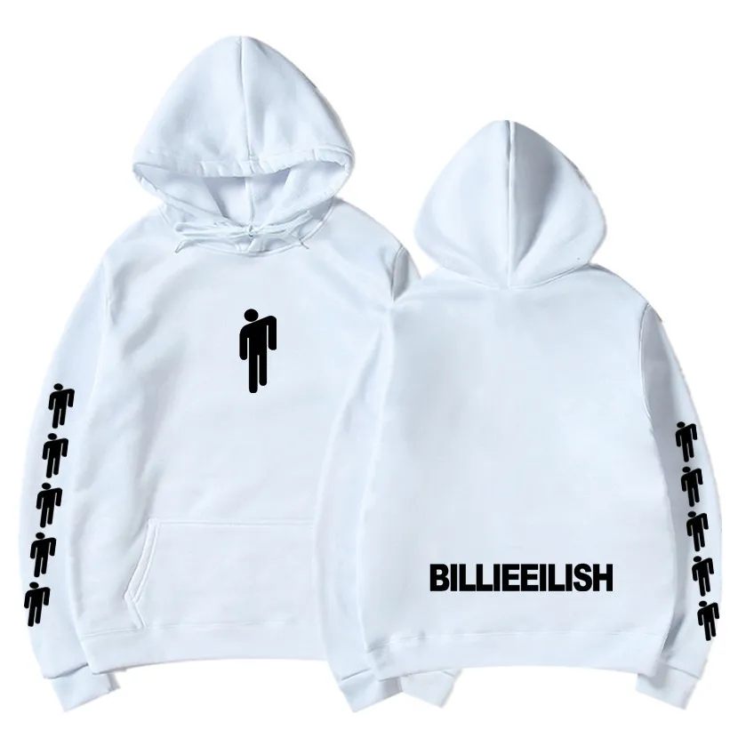 Trendy Sweatshirt Rapper Peripheral Loose Plus Size Hooded Sweater - White