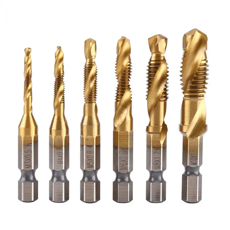 Hexagonal Shank Compound Tap High-Speed Steel Three-In-One