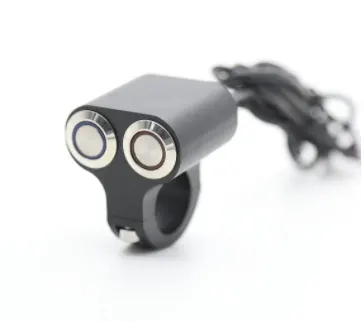 Motorcycle Switch Angel Eyes with Light Self-Locking Without Lock