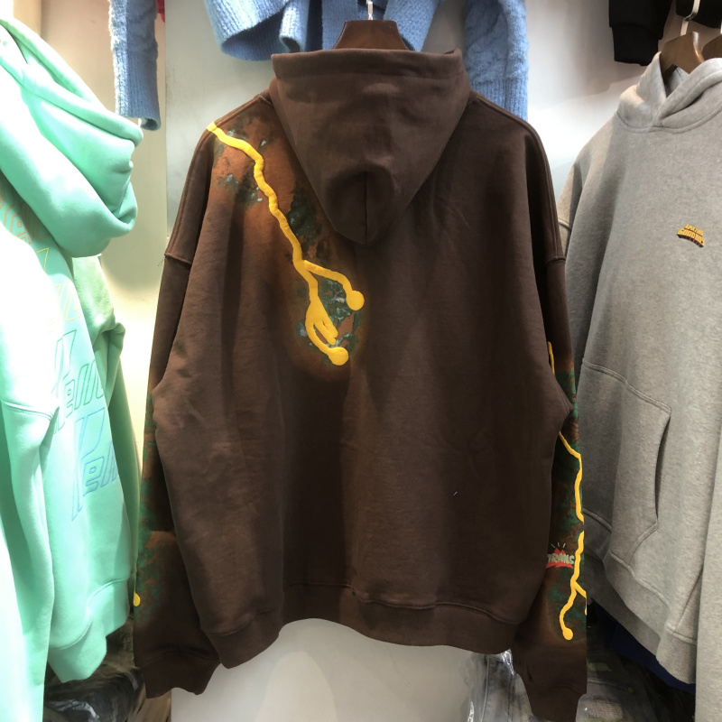 Lightning Trend Loose Men's And Women's Same Style Autumn And Winter Fleece Sweater Hoodie