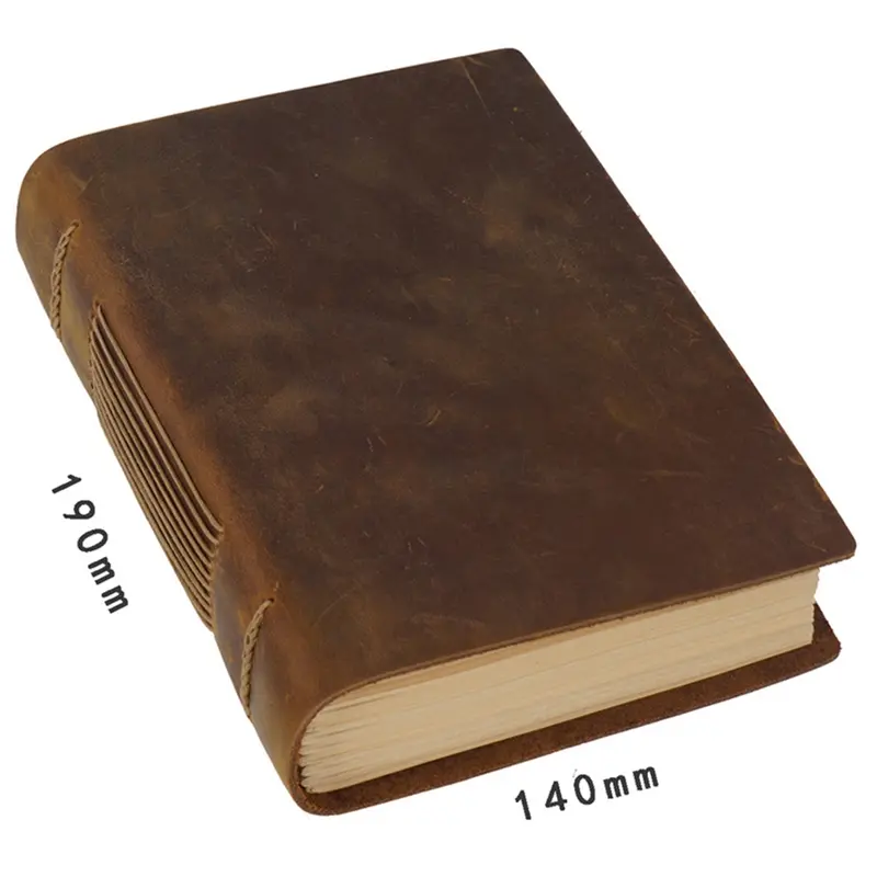 Original Handmade Sketchbook Cowhide Notebook Retro Leather Notebook Creative