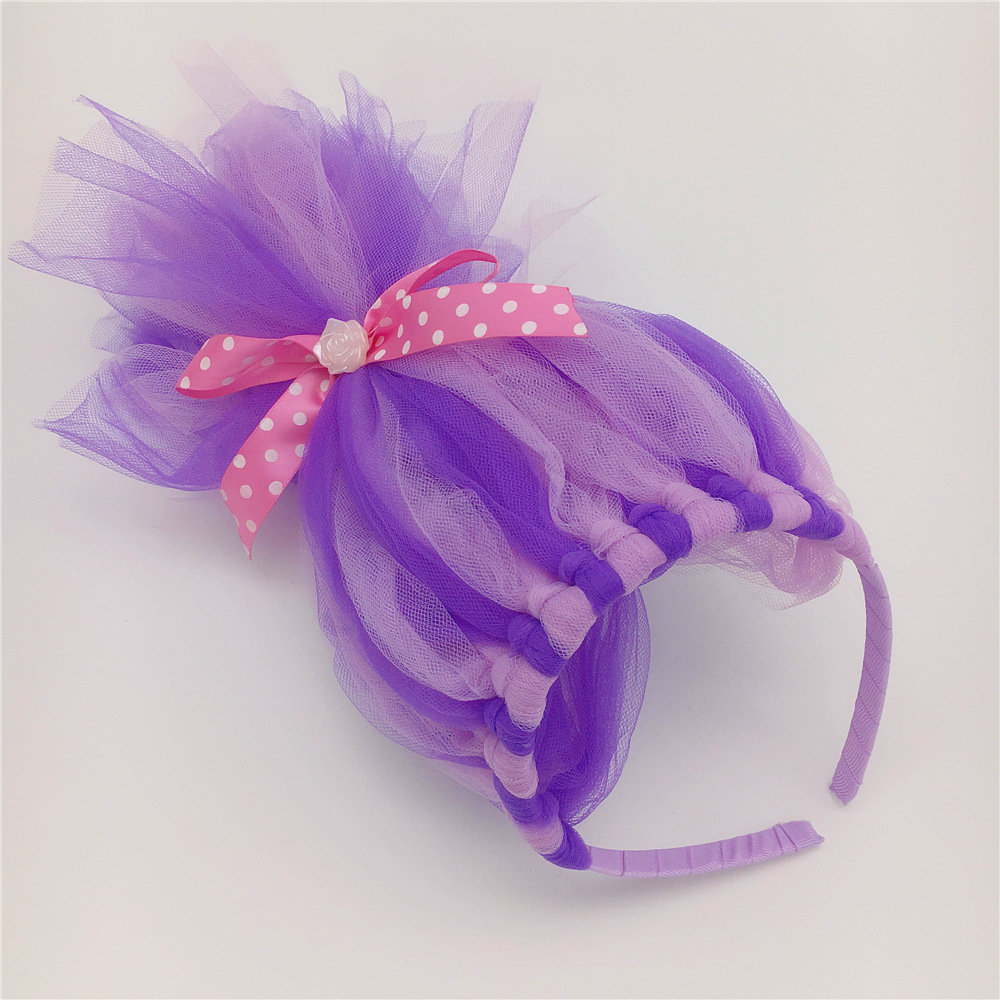 Princess Bobbi Ugly Baby Headgear Children's Wig Headband Multicolor