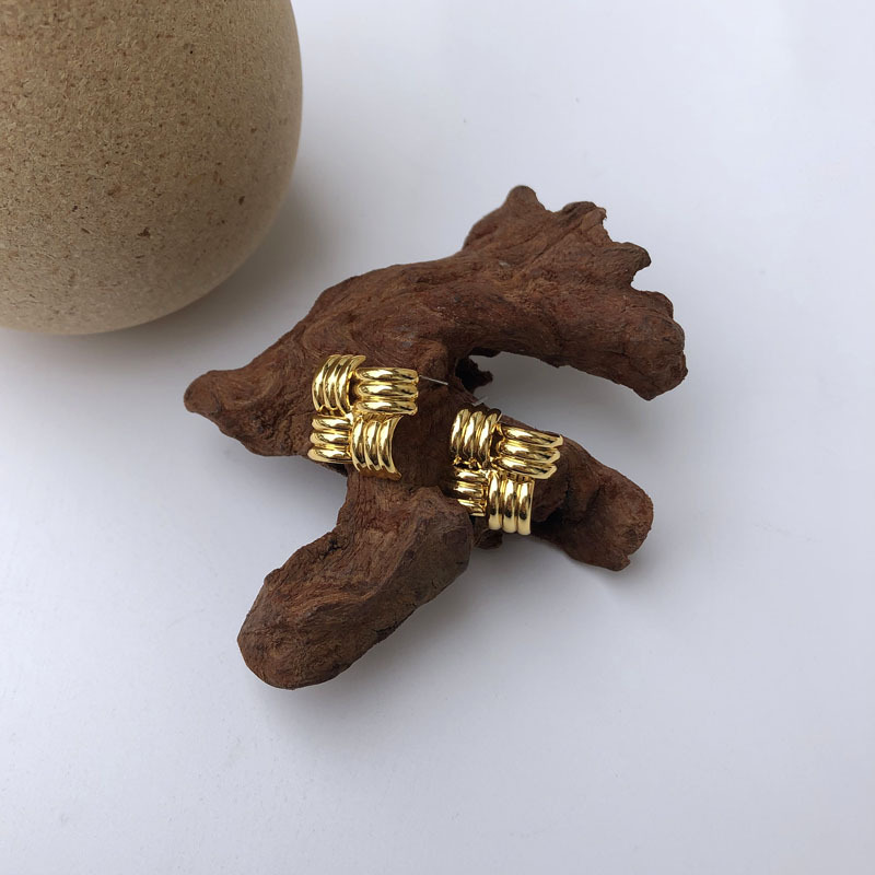 Simple And Versatile Retro French Earrings Ins Cold Wind Jewelry