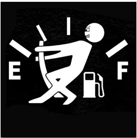 Funny Car Sticker Pull Fuel Tank Pointer Ef Fuel Tank Car Sticker Fuel Tank Vinyl Sticker Decal – image 6