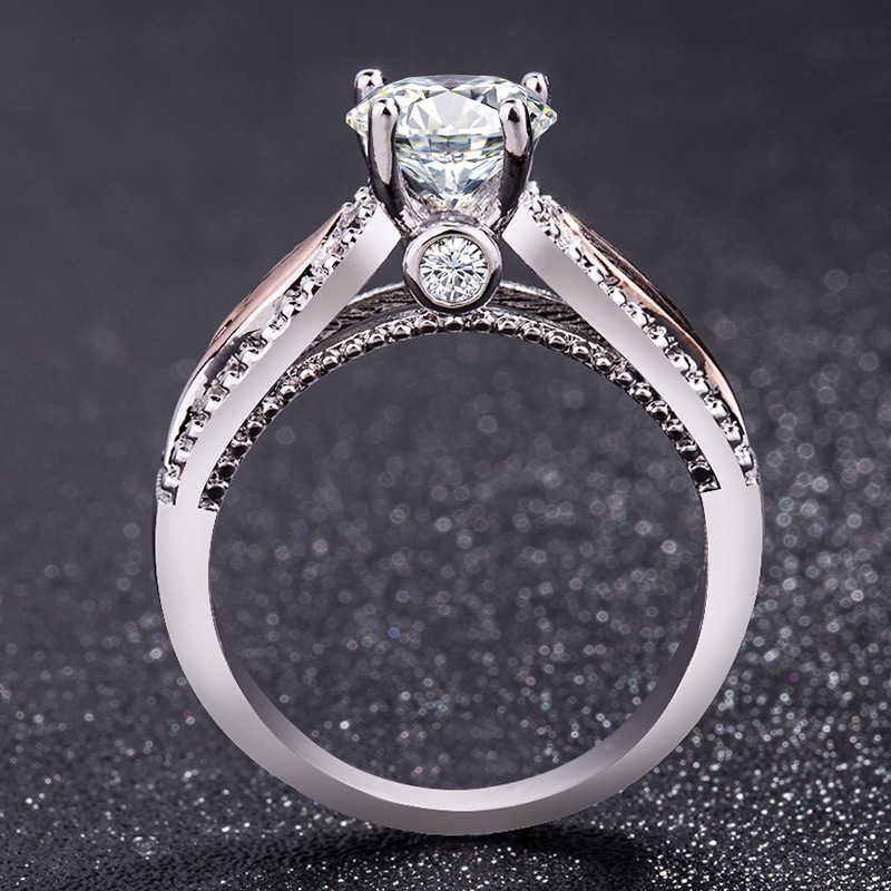 Nicole Wish Zircon Jewelry Angel Wings Gold Ring Factory Direct Sales Ladies Creative Jewelry