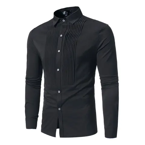 Royal Blue Wedding Tuxedo Shirt Men Brand Fashion Slim
