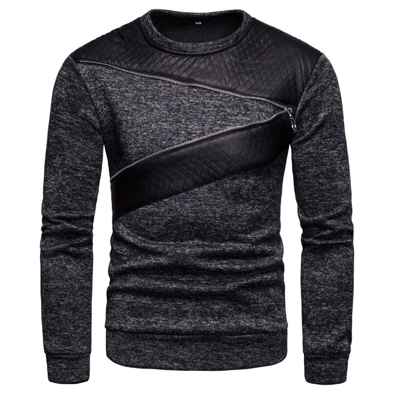 Spring And Autumn New Men's Pullover Slim Long Sleeve Sweatshirt