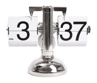 Flip Digital Clock Small Scale Table Clock Retro Flip Clock White - Shop at LoveMi