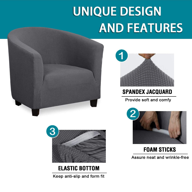 Four Seasons Universal Chair Cover Single Sofa All-inclusive Stretch Chair Cover Restaurant — foto 18