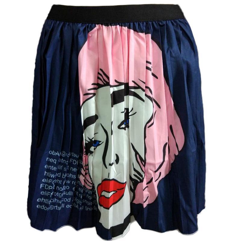 American And European Women'S Clothing Amazon Independent Station Hot Cartoon Popular Pleated Skirt