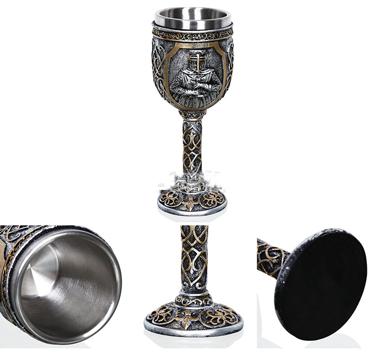 Three-Dimensional Wolf Head Stainless Steel Tall Cup