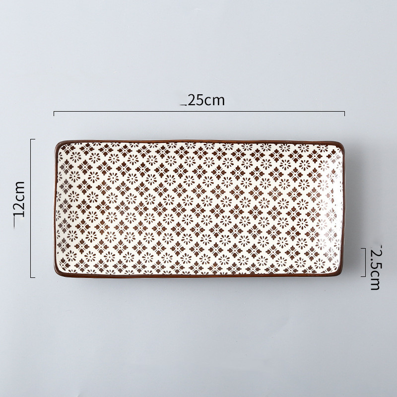 Ceramic Small Fish Plate Underglaze Color Nordic Japanese Snack Plate