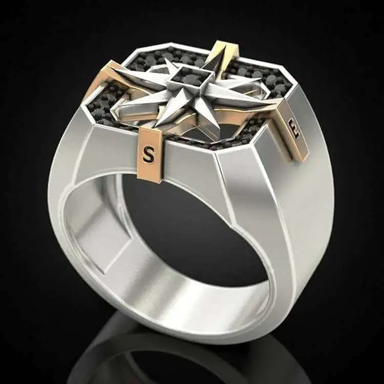 Jewelry Mixed Color Cross Sun Flower Inlaid Zircon Simple And Creative Fashion Single Product - Photo Color