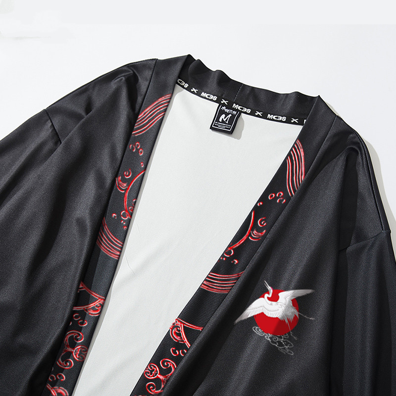 Crane Road Robe Men's Hanfu Cardigan Japanese Sunscreen Clothing