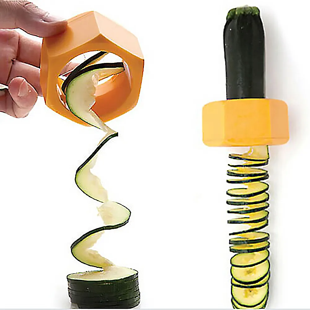 Kitchen Gadgets Spiral Knife Vegetable Cutter Fixture Cucumber Slicer