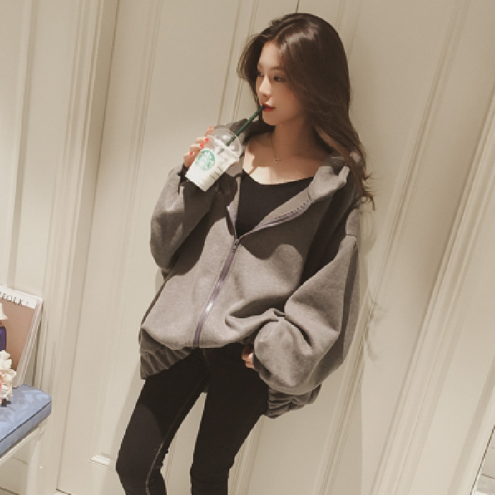 Loose BF Mid-length Harajuku Style Student Jacket