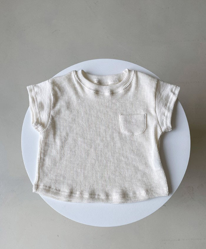 Baby Simple And Refreshing White Short-Sleeved T-Shirt Baby Stretch Half-Sleeved Bottoming Shirt