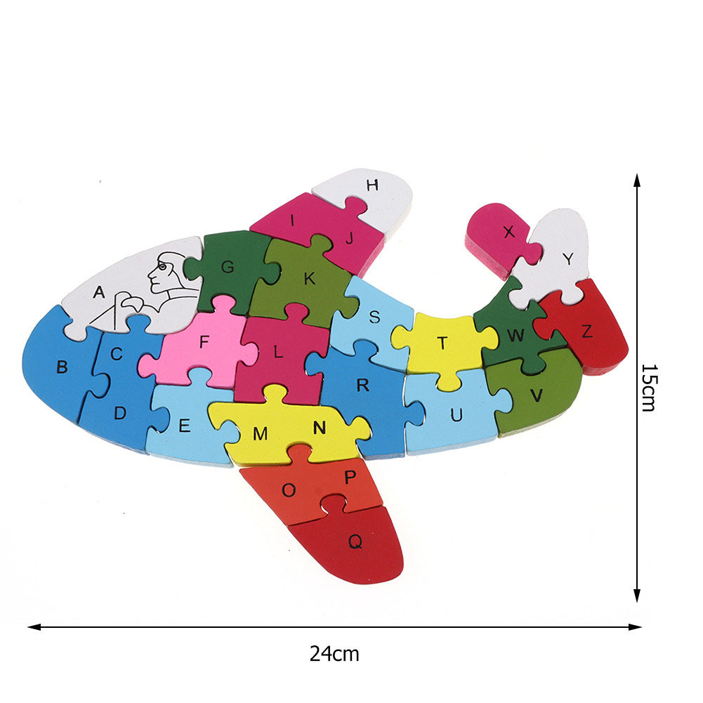 Title 5, Alfabeto e numeri in legno per bambini Puzzle a...