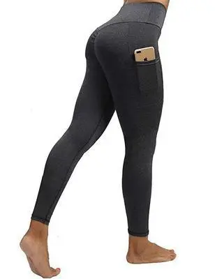 High Waist Double Pocket Yoga Pants Dark Grey - Shop at LoveMi